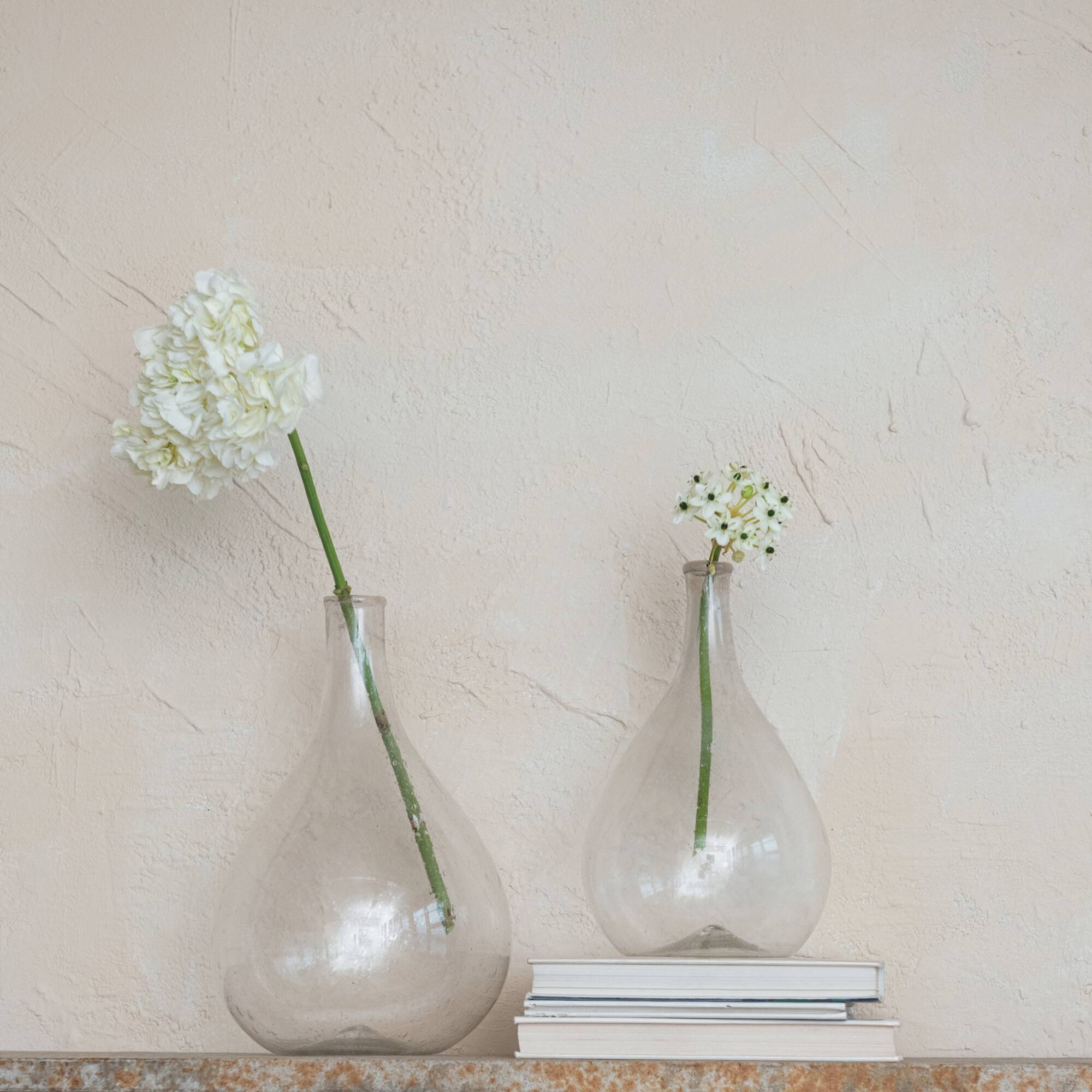 Hello Honey® 11" Clear Rounded Timeless Elegance Glass Bottle Vase